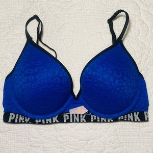 Victoria secret pink bra 32D blue lace